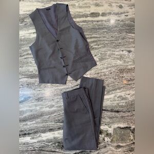 Men’s JF J. Ferrar Tuxedo Top & Pants Grey